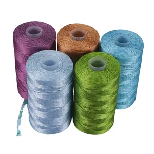 Dimuni 1.5mm 100g 2021 New Bright Flat PP Polypropylene Rainbow Crochet Yarn For Hand Knitting Hat Summer Cool Thread