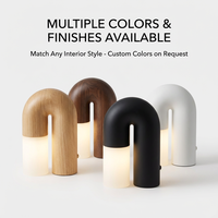Lampe de lecture YH, abat-jour de chevet, éclairage de bureau, lampe de table en bois LED multicolore, moderne, minimaliste, en forme de U, lampe murale en bois