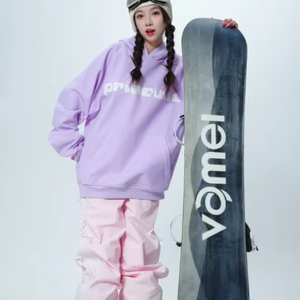 Sweat à capuche de ski imperméable personnalisé Veste à capuche extérieure décontractée et sweat à capuche de ski pour le ski et les sports de neige violet - Product Image 1