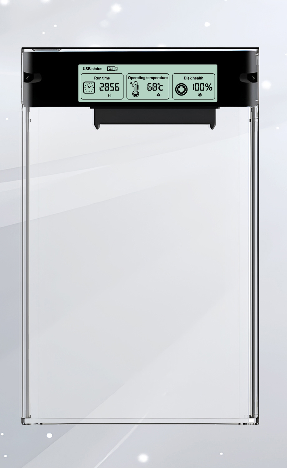 Negro U25TY3.1-P-AC+Adaptador+Paquete de disco duro Pantalla en blanco y negro