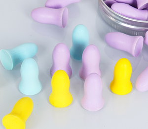 WELTA CE EN352 37dB SNR ANSI 3.17 60/120 unidades Tapones para los oídos desechables de espuma de PU suave tipo bala para dormir, envasados en frasco - Product Image 3