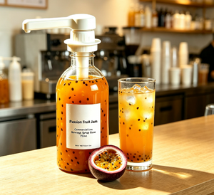 Muestra Gratuita: Bomba Dosificadora de Jalea y Sirope de Frutas 10/15/20/30cc, Dispensador Antiobstrucción para Concentrados con Pulpa y Semillas, Botella de 750ml, Uso en Cafeterías y Teterías - Product Image 1