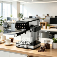 Anbolife - Cafetera Espresso de 20 Bares con Pantalla Táctil y Operación de un Solo Botón, Tanque de Leche, Doble Caldera, Control de Calentamiento de Vapor, OEM