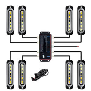 Wireless Remote Control LED <strong>Grille</strong> <strong>Light</strong> with Bright White and Color Changing Modes for Car Truck SUV - Product Image 6