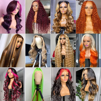 Perruque frontale complète HD sans colle en cheveux vierges naturels vietnamiens, 100 % cheveux humains alignés sur les cuticules, ondulés, pour femmes