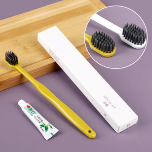 Set di Articoli da Toilette Ecologici Usa e Getta in Bambù e Plastica per <span class=keywords><strong>Hotel</strong></span>, Casa Vacanze, <span class=keywords><strong>Kit</strong></span> da Bagno Portatile per Ospitalità e Viaggi, Carta Bianca - Product Image 5