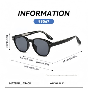 Wholesale Factory Price Custom Logo Trendy Lightweight Durable UV400 Protection Unisex Fashion Vintage <b>Round</b> <b>Sunglasses</b> - Product Image 4