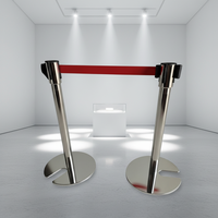 Barrière de file d'attente rétractable en acier inoxydable 201 en forme de U, empilable, sans roulettes, pour banques, centres commerciaux et expositions