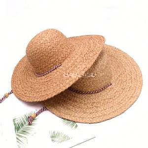 Chapeau de paille en raphia naturel à large bord tendance été <span class=keywords><strong>2023</strong></span>, nouvelle arrivée, grand pare-soleil en paille pour femmes, accessoire de plage - Product Image 4