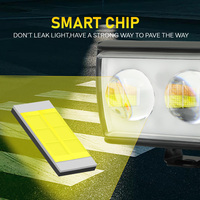 Systèmes d'éclairage BAOBAO BB1813 2 lentilles blanc jaune double couleur mini antibrouillard H27 lampes pour Luces Led Para Moto moto lumière