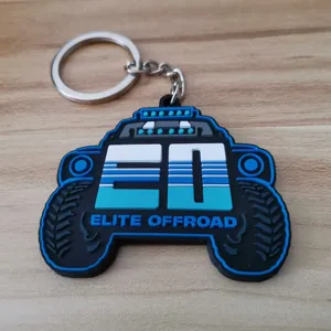 Llavero de lujo personalizado/llaveros de goma suave/llavero de silicona 2D/llavero de goma 3D de PVC con el nombre de su logotipo - Product Image 5