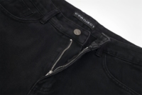 Jean en denim noir à rivets pour homme, modèle 2026, tendance, délavé, style personnalisé, pantalon long, marque américaine Hip Hop Y/PROJECT pour hommes