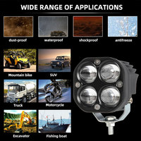 Nouveaux Phares de Travail à LED Universels 120W Haute Puissance 3 Pouces Double Couleur 4x4, Feux de Brouillard/Conduite pour Voiture, Camion, Jeep Wrangler, Tout-Terrain