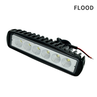 Barre Lumineuse de Travail JINCHIHENG 18W 6 LED, Projecteur/Faisceau Large DC 12-60V pour Camion/SUV, Conduite Tout-Terrain, Feux Antibrouillard