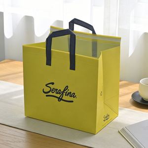 <b>Foldable</b> Thermal Delivery Bag for Food Drinks Takeaway Grocery Delivery Cooler Bag for Business Convenient Insulated Cooler Bag - Product Image 1