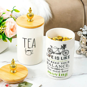 ชุดโหลเซรามิกโถกาแฟกล่องปิดสนิทความจุขนาดใหญ่อุปกรณ์ในห้องครัวเหยือกกาแฟเซรามิกและชุดขวด - Product Image 4