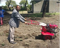 Kualitas Terbaik Harga Rendah 6.5hp-15hp DIESEL/Bensin Power Tiller Mesin Traktor Trailer Mini Rotary Tiller Di India