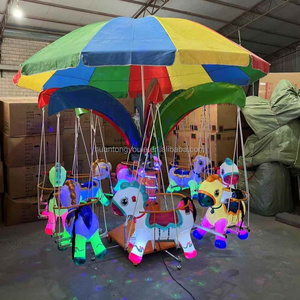 Ngoài trời trong nhà trẻ em âm nhạc Carousel Swing ngựa Merry-GO-Round từ công viên giải trí nhựa Carousel trên bán - Product Image 1