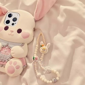 Funda de Teléfono con Diseño de Dibujos Animados, Orejas de Conejo de Peluche, Silicona Antigolpes, para <span class=keywords><strong>iPhone</strong></span> Serie Completa <span class=keywords><strong>iPhone</strong></span> 17 16 15 14 - Product Image 4