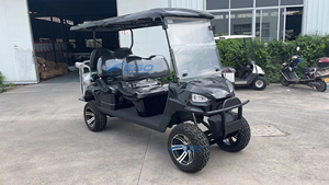 Wholesale Utility Electric Vehicle Golf Buggy Car Street Legal 6 Seaters Golf Cart Black Golf Carts for Sale - Product Image 3