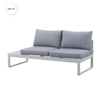 Canapé d'extérieur en aluminium pur en forme de L, élégant, pour jardin et terrasse, BHR |   Design classique intemporel pour une relaxation parfaite