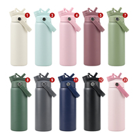Bouteille d'eau sport isotherme en acier inoxydable 24 oz avec logo personnalisé et double bouchon pour la gym, le bureau, les voyages, ou comme cadeau