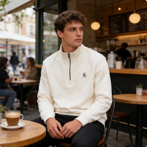 <span class=keywords><strong>Sweat</strong></span>-shirts à manches longues pour hommes en gros, 100 % coton de haute qualité, couleur unie, effet délavé, logo personnalisé brodé, <span class=keywords><strong>col</strong></span> à capuche, coupe ample, ODM - Product Image 2