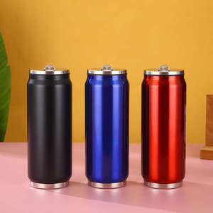 Thermos portable moderne personnalisé en acier inoxydable avec paille anti-fuite pour les voyages - Product Image 1