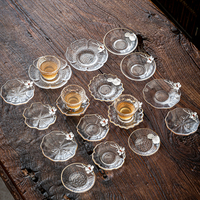 Sous-verre multifonctionnel écologique en verre pour tasse à café, soucoupe, tasse à thé noir, sous-verre à thé vert pour boire
