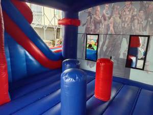 Castillo Inflable Grande para Exteriores con Tobogán de Agua, Brincolín para Fiestas, Castillo Inflable Blanco de Princesa con Tobogán para Niños - Product Image 4