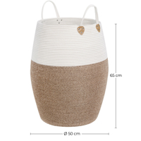 Panier à linge pliable SONGMICS avec poignées panier à linge sale panier à linge tissé en corde de coton