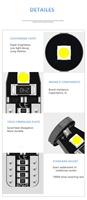 Automotive LED T10 Glühbirne Innenraumbeleuchtung Handschuhfach Fußraum Leselampe Schminkspiegelbeleuchtung Kofferraumleuchte Türleuchte W5W P21W R5W