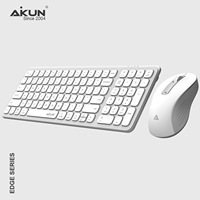 Aikun BT8332X Slim sans fil pour combo 5.0 et 2.4 GHz, ultra fin, prêt pour Windows, prêt pour le bureau, connecte 4 appareils, commutation facile