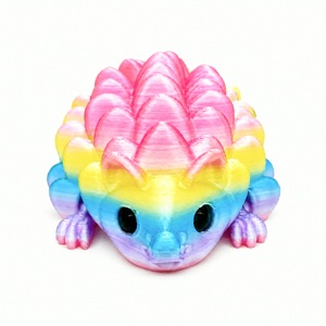 3D Printed Articulated Hedgehog Figurine with <b>Glass</b> Eyes Movable Animal <b>Desk</b> Decor Unisex Collectible Gift for Ages 7+ - Product Image 1