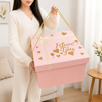 Maßgefertigte Wellpappe-Geschenkbox Große Verpackungsbox Geburtstag Valentinstag Puppen-Präsentationsbox