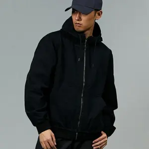 Individuelle Herrenbekleidung 2024 Streetwear Herrenjacke individuelle Patches Freizeitjacke Oberseite Bomber schwarze Jacke
