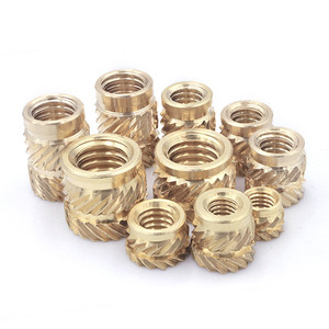 Thép không gỉ M2 M3 M4 M5 M6 M8 Knurled Brass nhiệt staking ren chèn Brass chèn Nut cho ép phun - Product Image 3