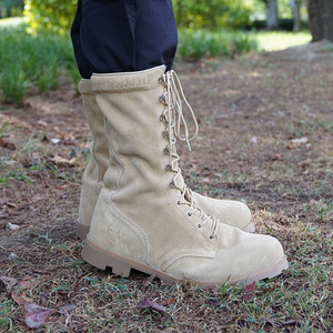Bottes de travail tactiques imperméables en cuir kaki pour hommes DFS815, style outdoor, à lacets, longues bottes de désert - Product Image 3