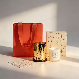 ฝาครอบตะเกียงโลหะกลวง - ลายตัวเลข 5 และลายตัวอักษร สีทอง อุปกรณ์ตกแต่งเทียนสำหรับสร้างบรรยากาศอบอุ่นในบ้าน - Product Image 4