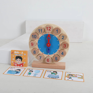 Tham gia trẻ em bằng gỗ tìm hiểu đồng hồ hàng đầu hỗ trợ giảng dạy giúp trẻ em nhận ra đồng hồ thời gian dễ dàng kỹ thuật số nhận thức mô hình - Product Image 4