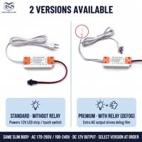 Fabrikneuer 15mm/12mm LED-Streifen-Beleuchtungstreiber 1A Ausgangsstrom Schaltnetzteil 12W 12V für Smarte Badezimmerspiegel