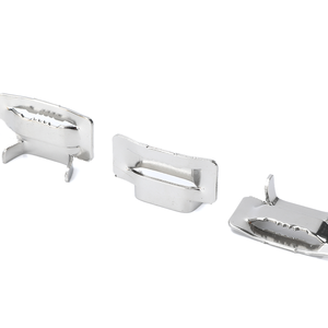 3/4 pollici in acciaio inox <span class=keywords><strong>fascette</strong></span> <span class=keywords><strong>per</strong></span> cavi in metallo stretta morsetto con denti rilasciabili bande di fibbie - Product Image 5