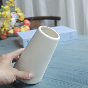 مزهرية بتصميم حديث قابلة للتخصيص لأعمال الزهور المجففة بنفسك، مزهرية زهور إبداعية صغيرة من السيراميك للمنزل، مزهرية من البورسلين الأبيض - Product Image 3