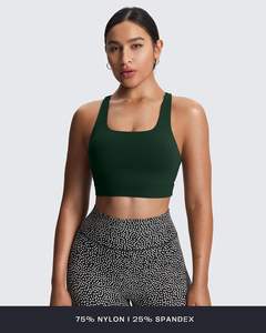 เสื้อชั้นในระบายอากาศได้ดีสำหรับผู้หญิงสายรัดแบบไขว้สำหรับเล่นกีฬาออกกำลังกายในยิมโยคะฟิตเนสเทรนนิ่ง-เสื้อชั้นในไนลอน100% - Product Image 4