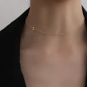 2020 trend ige Choker Halskette hochwertige vergoldete benutzer definierte 26 Alphabet Anfangs buchstaben Halskette für Frauen Damen exklusives Geschenk