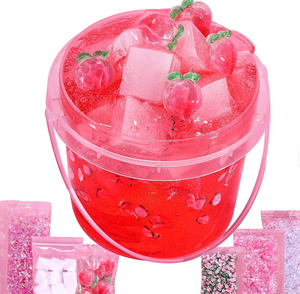 Slime transparent en cube de gelée, boue cristalline non toxique, breloques personnalisées, jouet anti-stress coloré, slime croustillant - Product Image 1