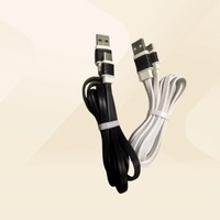 Kabel Data Pengisian Cepat Android Tipe-C XB Hemat Biaya Dua Warna Bergaris 2A Selubung PVC Konduktor Tembaga Murni untuk Ponsel