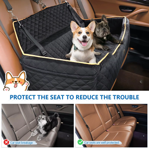 <b>Large</b> <b>Dog</b> Car Seat High Density Sponge Travel <b>Bed</b> Washable Cover and Safety Leashes <b>for</b> Medium <b>Large</b> <b>Dogs</b> - Product Image 5