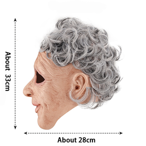 Nicro forniture per feste di Halloween Costume oggetti di scena in lattice di Halloween maschera vecchio nonno maschera Horror - Product Image 2