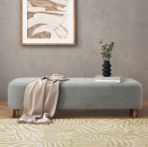 Comfortable Modern Adjustable Convertible Bench Grey for Bedroom Living Room & Home <b>Office</b> - Product Image 2